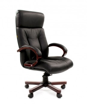 Кресло для руководителя CHAIRMAN  421 (Натуральная кожа) Черное в Сургуте - surgut.ok-mebel.com | фото 1