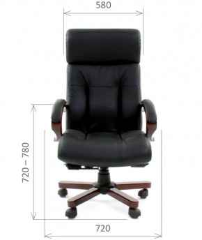 Кресло для руководителя CHAIRMAN  421 (Натуральная кожа) Черное в Сургуте - surgut.ok-mebel.com | фото 4