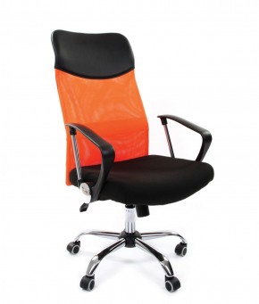 Кресло для руководителя CHAIRMAN 610 N (15-21 черный/сетка оранжевый) в Сургуте - surgut.ok-mebel.com | фото