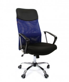 Кресло для руководителя CHAIRMAN 610 N (15-21 черный/сетка синий) в Сургуте - surgut.ok-mebel.com | фото 1