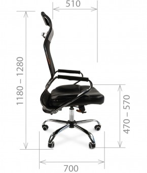 Кресло для руководителя CHAIRMAN 700 (Сетка) Черное в Сургуте - surgut.ok-mebel.com | фото 5
