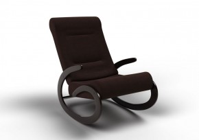 Кресло-качалка Мальта 10-Т-Ш (ткань/венге) ШОКОЛАД в Сургуте - surgut.ok-mebel.com | фото 1