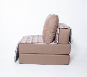 Кресло-кровать бескаркасное Харви (коричневый-квадро беж) в Сургуте - surgut.ok-mebel.com | фото 2