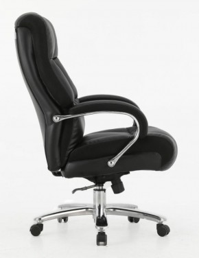 Кресло офисное BRABIX PREMIUM "Bomer HD-007" (рециклированная кожа, хром, черное) 531939 в Сургуте - surgut.ok-mebel.com | фото 3