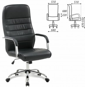 Кресло офисное BRABIX "Stark EX-547" (экокожа, хром, черное) 531948 в Сургуте - surgut.ok-mebel.com | фото 2