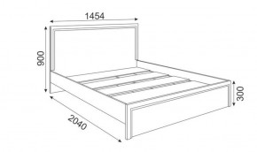 Кровать 1.4 М16 Стандарт с настилом Беатрис (Орех гепланкт) в Сургуте - surgut.ok-mebel.com | фото