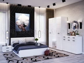НЭНСИ NEW Кровать 1,4 м (Белый глянец холодный/Белый) в Сургуте - surgut.ok-mebel.com | фото 2