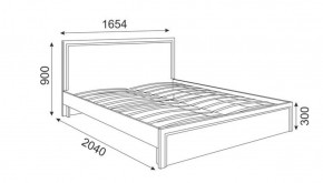 Кровать 1.6 Беатрис М07 Стандарт с ортопедическим основанием (Орех гепланкт) в Сургуте - surgut.ok-mebel.com | фото 2