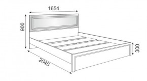 Кровать 1.6 М09 с мягкой спинкой и настилом Беатрис (Орех гепланкт) в Сургуте - surgut.ok-mebel.com | фото