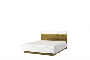Кровать 160 с подъемником, TORINO, цвет белый/Дуб наварра в Сургуте - surgut.ok-mebel.com | фото