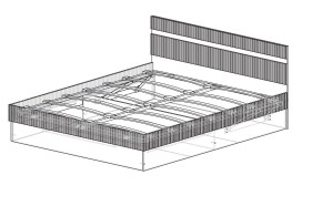 ОЛИВИЯ Кровать 1600 с основанием и ПМ в Сургуте - surgut.ok-mebel.com | фото 4