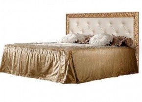 Кровать 2-х спальная (1,4 м) Тиффани штрих-лак/золото с мягким изголовьем (ТФКР140-2) в Сургуте - surgut.ok-mebel.com | фото