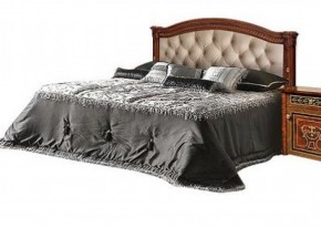 Кровать 2-х спальная с мягким изголовьем без изножья Карина-3 орех (К3КР-4[1]) в Сургуте - surgut.ok-mebel.com | фото