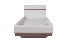 Кровать 90/TYP 90, LINATE ,цвет белый/сонома трюфель в Сургуте - surgut.ok-mebel.com | фото 3