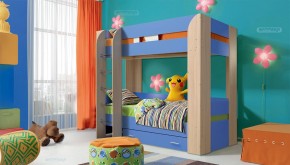 Кровать детская 2-х ярусная Юниор-6 с ящиком ЛДСП (800*1900) в Сургуте - surgut.ok-mebel.com | фото 1