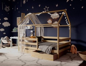 Кровать-домик 80*160 без покраски в Сургуте - surgut.ok-mebel.com | фото