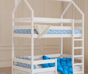 Кровать-домик двухъярусная 80*160 Белый в Сургуте - surgut.ok-mebel.com | фото 6