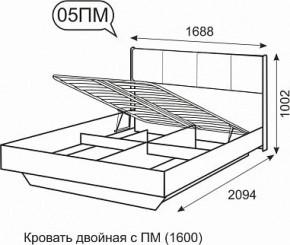 Кровать двойная 1600 с П/М Берлин 5 в Сургуте - surgut.ok-mebel.com | фото 3