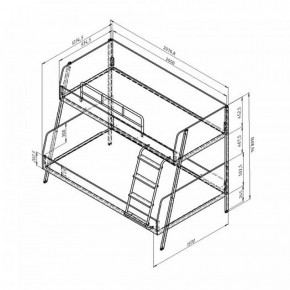 Кровать двухъярусная Дельта Лофт-20.02.04 Белый в Сургуте - surgut.ok-mebel.com | фото 2