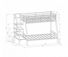 Кровать двухъярусная "Толедо-1" Коричневый/Венге в Сургуте - surgut.ok-mebel.com | фото 2