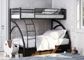 Кровать двухъярусная "Виньола-2 Я" с ящиком Черный/Венге в Сургуте - surgut.ok-mebel.com | фото
