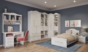 KI-KI КРД900.1 Кровать 900 (белый/белое дерево) в Сургуте - surgut.ok-mebel.com | фото 2
