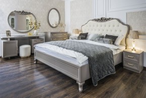 Кровать Мокко 1600 с мягким изголовьем + основание (серый камень) в Сургуте - surgut.ok-mebel.com | фото 1