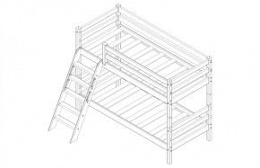 Кровать низкая с наклонной лестницей Соня (Вариант 12) в Сургуте - surgut.ok-mebel.com | фото 4