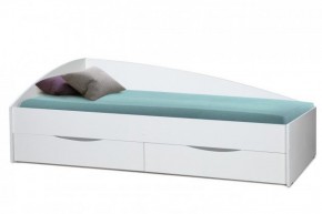 Кровать одинарная "Фея - 3" асимметричная 1900х800 (белая) в Сургуте - surgut.ok-mebel.com | фото