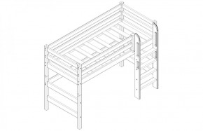 Кровать полувысокая с прямой лестницей Соня (Вариант 5) в Сургуте - surgut.ok-mebel.com | фото 3