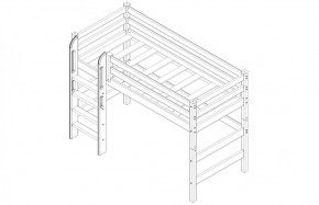 Кровать полувысокая с прямой лестницей Соня (Вариант 5) в Сургуте - surgut.ok-mebel.com | фото 4