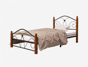 Кровать "Селена 1" Черная (900*2000) (ножки-махагон) с коваными элементами в Сургуте - surgut.ok-mebel.com | фото 1