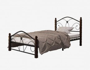 Кровать "Селена 1" Черная (900*2000) (ножки-шоколад) с коваными элементами в Сургуте - surgut.ok-mebel.com | фото 2