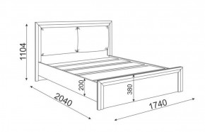 Кровать 1.6 Глэдис М31 с настилом и мягкой частью (ЯШС/Белый) в Сургуте - surgut.ok-mebel.com | фото 3