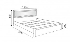 Кровать 1.6 Беатрис М09 с мягкой спинкой и настилом (дуб млечный) в Сургуте - surgut.ok-mebel.com | фото 2