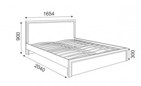 Кровать 1.6 Беатрис М07 Стандарт с ортопедическим основанием (дуб млечный) в Сургуте - surgut.ok-mebel.com | фото 2