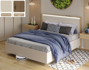 Кровать (Светло-серый U750 ST9/Дуб Галифакс Табак) 1600 в Сургуте - surgut.ok-mebel.com | фото