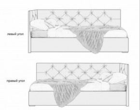 Кровать угловая Лилу интерьерная +основание/ПМ/бельевое дно (120х200) в Сургуте - surgut.ok-mebel.com | фото 5