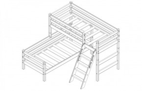 Кровать угловая с наклонной лестницей Соня (Вариант 8) в Сургуте - surgut.ok-mebel.com | фото 4