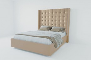 Кровать Венеция ЛЮКС с ПМ 1600 (велюр светло-серый) в Сургуте - surgut.ok-mebel.com | фото 2