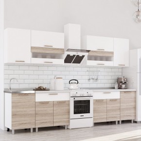 Кухня Айсбери 2.4 м (Белый/Дуб Сонома) в Сургуте - surgut.ok-mebel.com | фото