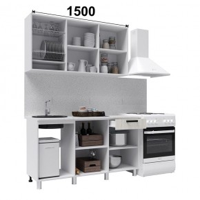 Кухня ДИОР 1500 (Белый/Дуб Крафт белый) в Сургуте - surgut.ok-mebel.com | фото 2