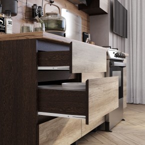 Кухня Энигма 1.6 м (венге/дуб каньон) в Сургуте - surgut.ok-mebel.com | фото 2