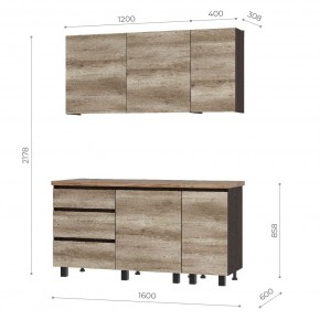Кухня Энигма 1.6 м (венге/дуб каньон) в Сургуте - surgut.ok-mebel.com | фото 5