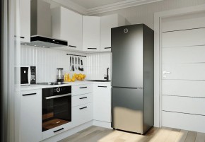 Кухонный гарнитур Белый Глянец 2200*1000 (Стол. 38мм) в Сургуте - surgut.ok-mebel.com | фото