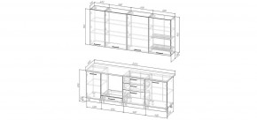 Кухонный гарнитур Белый Глянец 2200 h950 (Стол. 26мм) в Сургуте - surgut.ok-mebel.com | фото 2