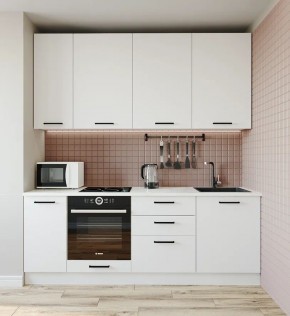Кухонный гарнитур Белый Глянец 2200 h950 (Стол. 38мм) в Сургуте - surgut.ok-mebel.com | фото