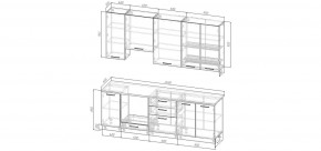 Кухонный гарнитур Санторини 2400 h950 (Стол. 26мм) в Сургуте - surgut.ok-mebel.com | фото 2