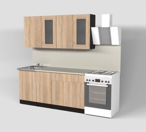 Кухня Симона Демо 1700 (Венга/Дуб Сонома) в Сургуте - surgut.ok-mebel.com | фото