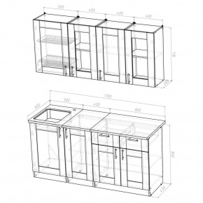 Кухня Симона Демо 1700 (Венга/Дуб Сонома) в Сургуте - surgut.ok-mebel.com | фото 2
